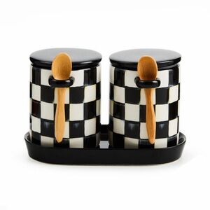 MacKenzie-Childs Courtly Check Farmhouse Canisters, Set Of 2